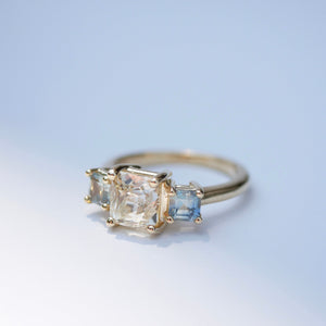 3.22cttw Cut Corner Rectangle Brilliant Sapphire <br><b> Emily Warden Designs </b>| Radiant Sapphire Triology