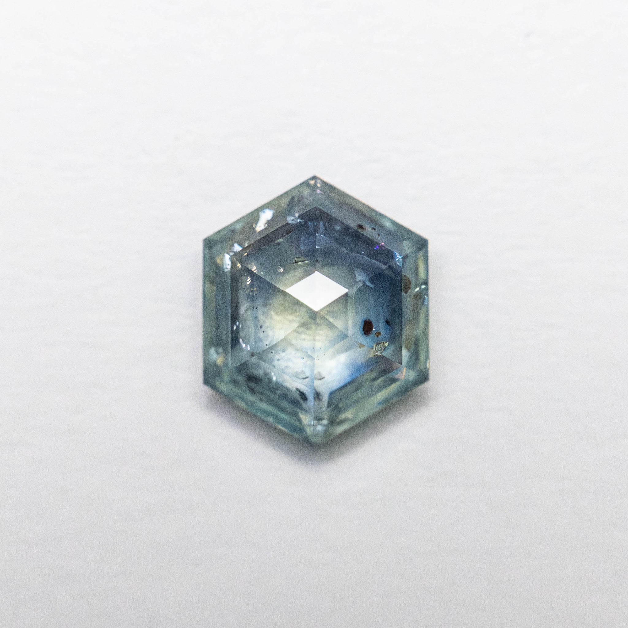 1.04ct Cut Corner Rectangle Brilliant Diamond + 0.87ct Hexagon Step Cut Sapphire <br><b> Ileava Jewelry </b>| Branch - Toi et Moi Ring