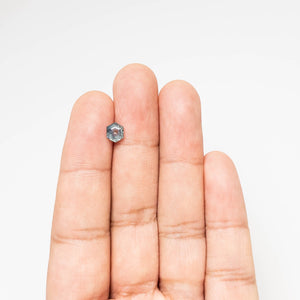 1.04ct Cut Corner Rectangle Brilliant Diamond + 0.87ct Hexagon Step Cut Sapphire <br><b> Ileava Jewelry </b>| Branch - Toi et Moi Ring