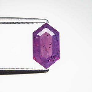 1.09ct Hexagon Step Cut Sapphire <br><b> Ileava Jewelry </b>| Three-Stone Ring