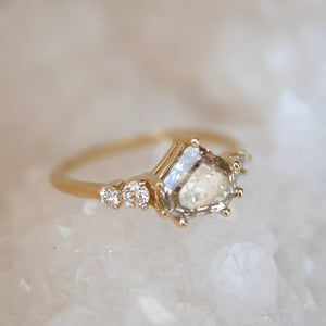1.58ct Champagne Shield Step Cut <br><b>Emily Warden Designs</b> | Champagne Diamond Ring