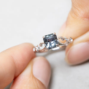 1.75ct Cut Corner Rectangle Brilliant Sapphire <br><b> Ileava Jewelry </b>| Lace Ring