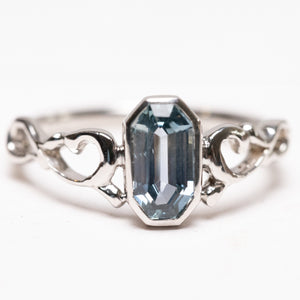 1.46ct Octagon Step Cut Sapphire <br><b> Ileava Jewelry </b>| Lace Ring