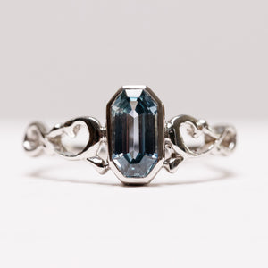 1.46ct Octagon Step Cut Sapphire <br><b> Ileava Jewelry </b>| Lace Ring