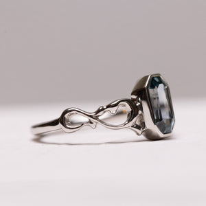 1.46ct Octagon Step Cut Sapphire <br><b> Ileava Jewelry </b>| Lace Ring