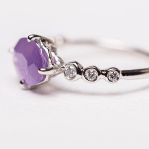 3.06ct Oval Brilliant Sapphire <br><b> Ileava Jewelry </b>| Platinum Emily Ring