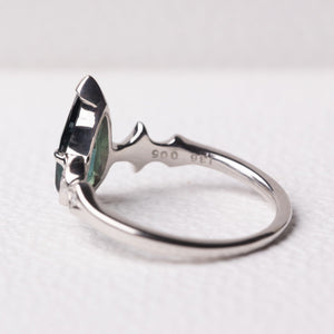 1.36ct Pear Brilliant Sapphire <br><b> Sylvie </b>| Elongated Sapphire Ring with Stardust Accents
