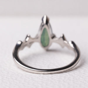 1.36ct Pear Brilliant Sapphire <br><b> Sylvie </b>| Elongated Sapphire Ring with Stardust Accents