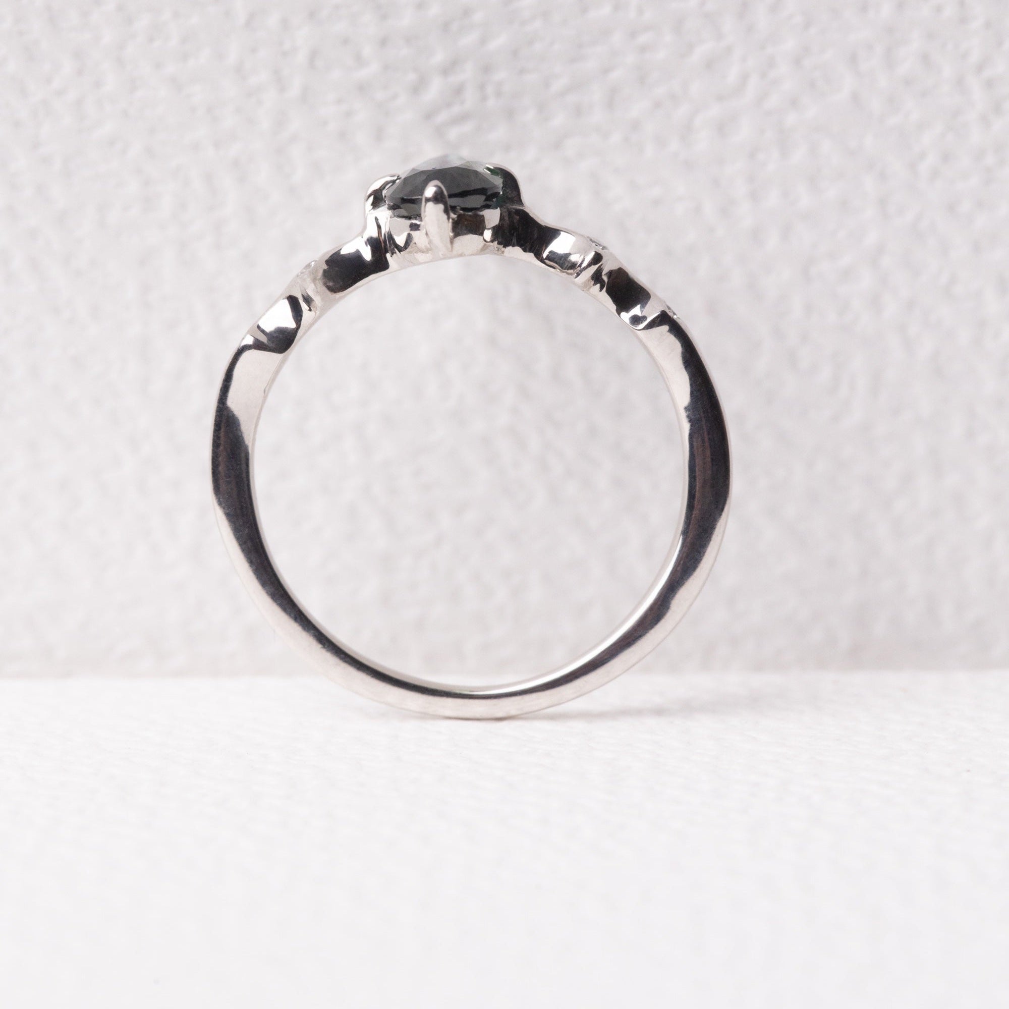 1.36ct Pear Brilliant Sapphire <br><b> Sylvie </b>| Elongated Sapphire Ring with Stardust Accents