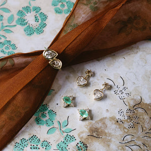 1.23cttw Champagne Pear Brilliants <br><b>Emily Warden Designs</b> | Toi et Moi Pear Bezel Ring