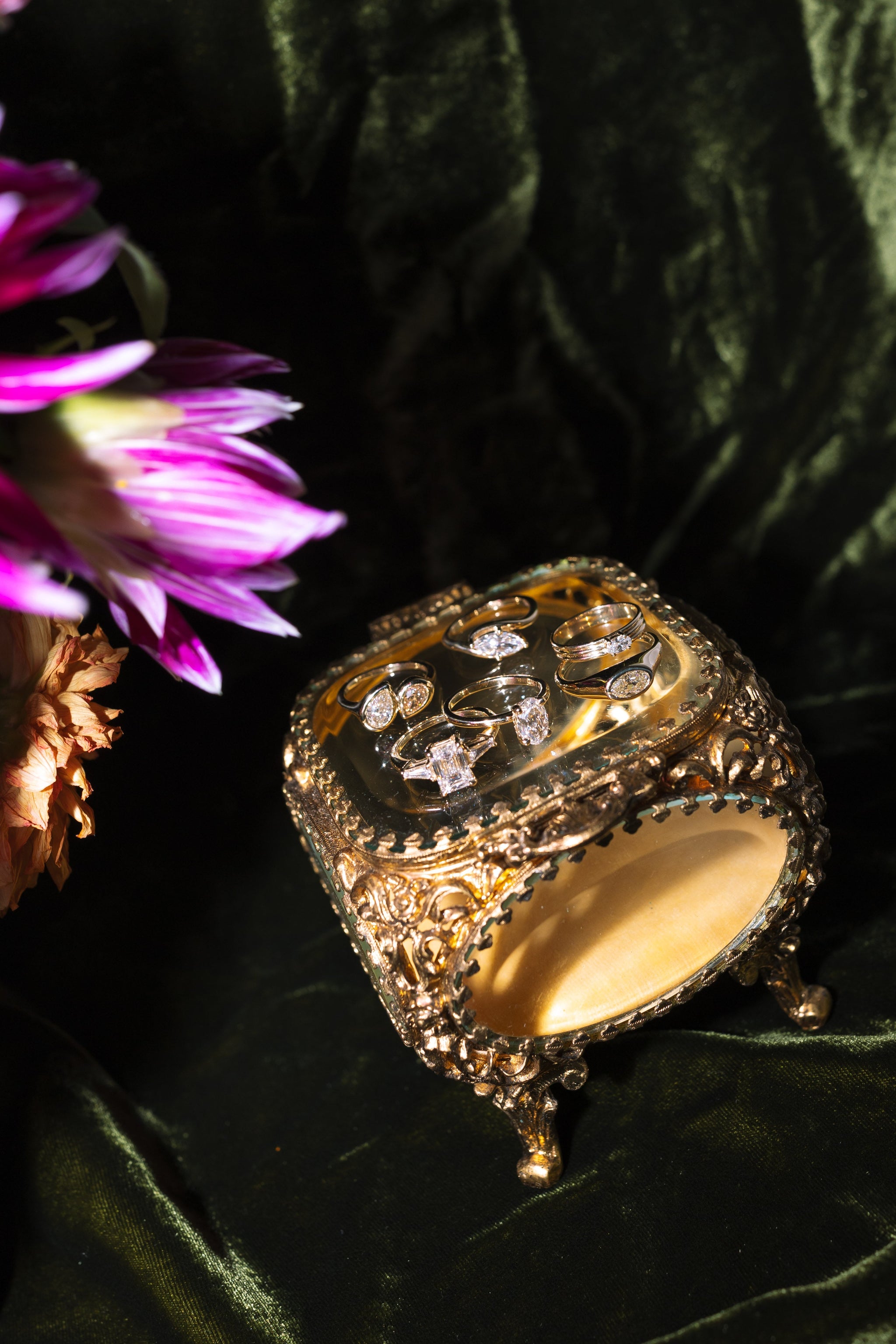 1.09ct Modern Antique Oval Brilliant <br><b>Emily Warden Designs</b> | East West Diamond Signet Ring