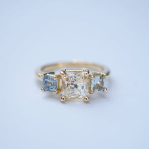 3.22cttw Cut Corner Rectangle Brilliant Sapphire <br><b> Emily Warden Designs </b>| Radiant Sapphire Triology