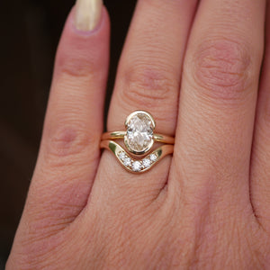 1.30ct Oval Brilliant <br><b> Emily Warden Designs </b>| Partial Bezel Ring