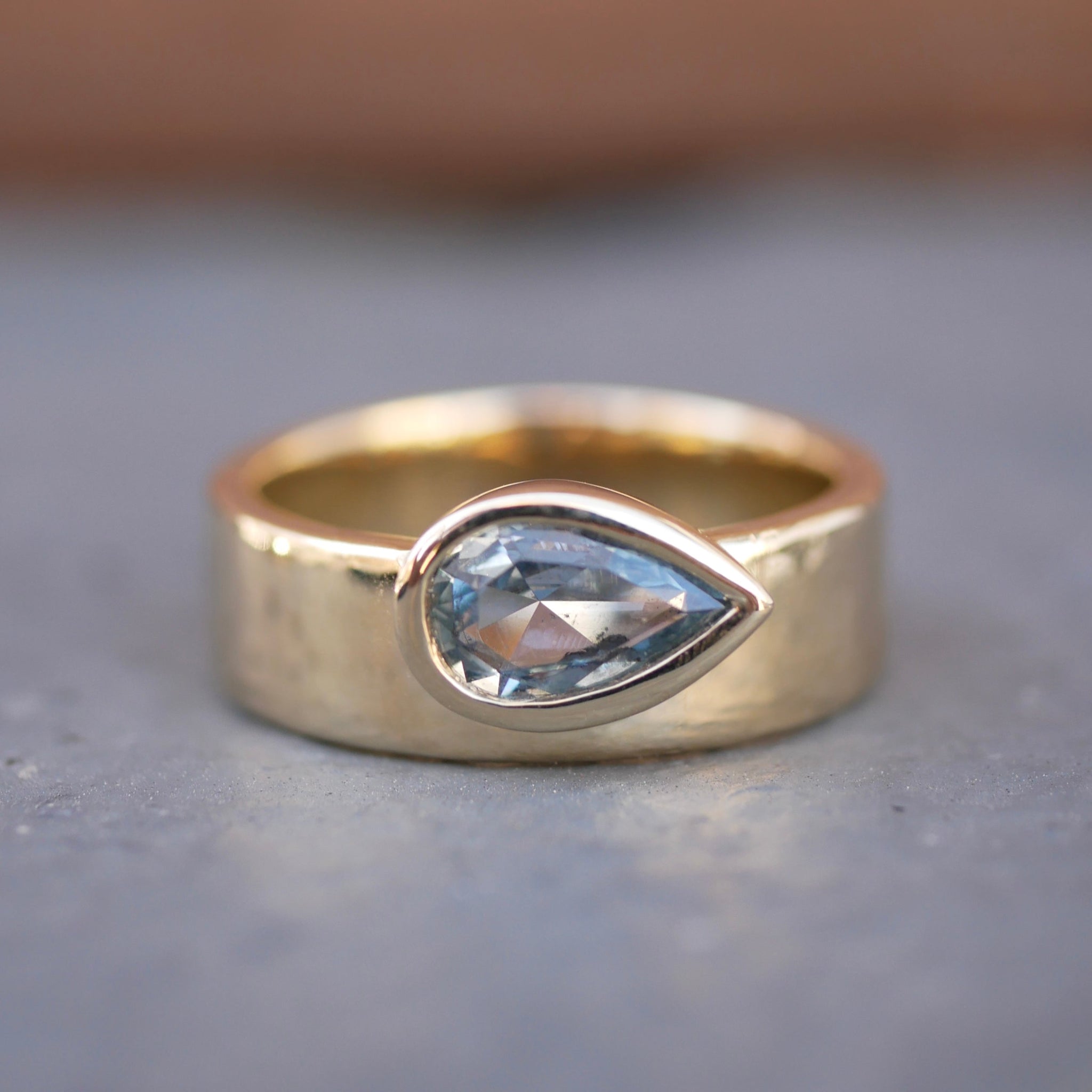 0.80ct Pear Brilliant Sapphire <br><b> Emily Warden Designs </b>| Cigar Band