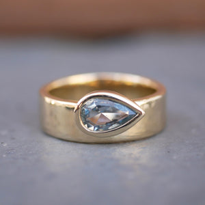 0.80ct Pear Brilliant Sapphire <br><b> Emily Warden Designs </b>| Cigar Band