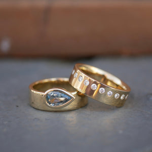 0.80ct Pear Brilliant Sapphire <br><b> Emily Warden Designs </b>| Cigar Band
