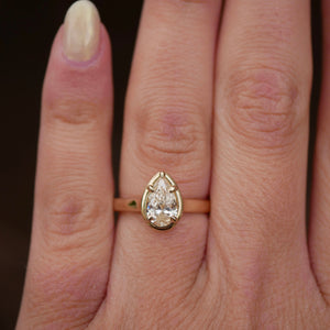 1.02ct Pear Brilliant <br><b> Emily Warden Designs </b>| Collette Pear Diamond Ring