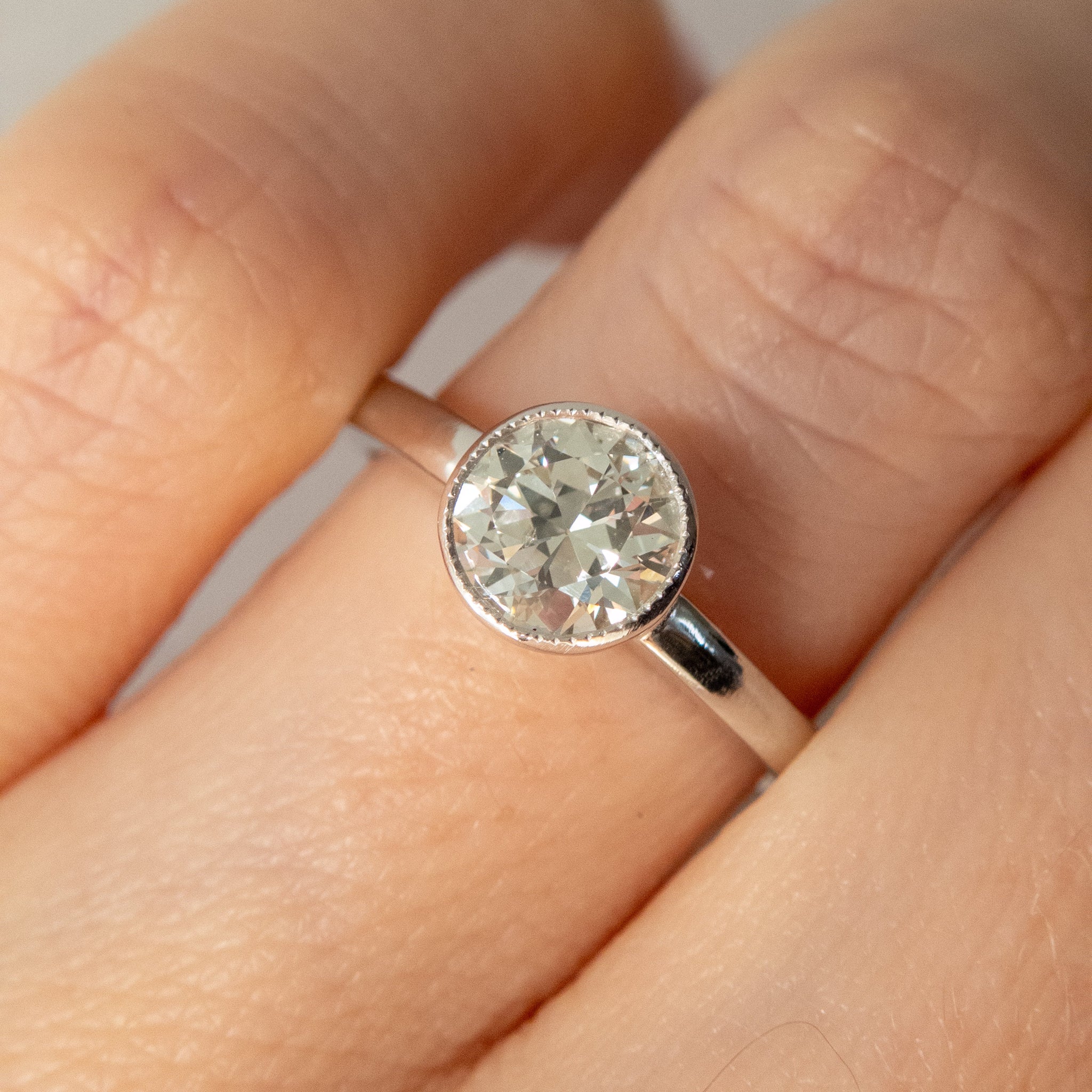 0.85ct GIA Antique Old European Cut Diamond <br><b> Brockton Gems</b> | Vintage Diamond Ring