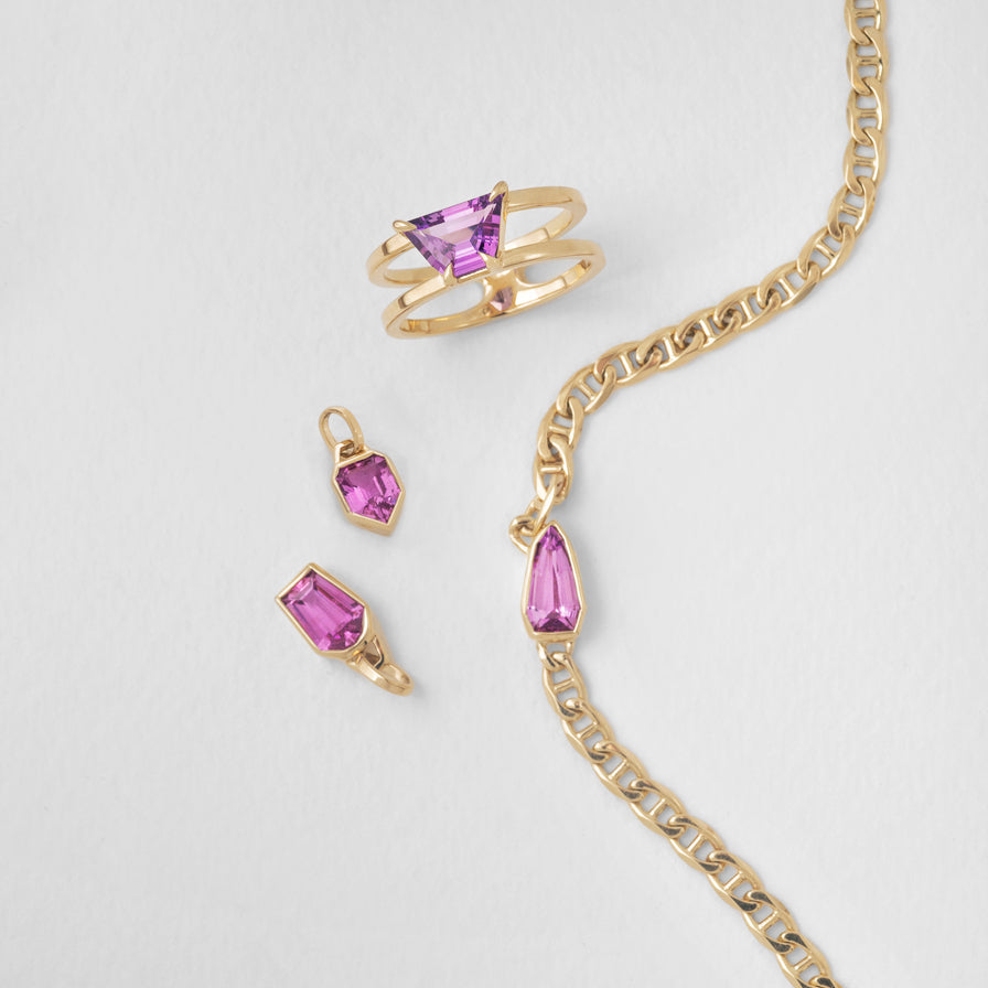 1.26ct Trapezoid Step Cut Sapphire <br><b> ATTIC </b>| Amalfi Ring