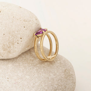 1.26ct Trapezoid Step Cut Sapphire <br><b> ATTIC </b>| Amalfi Ring