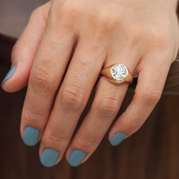 2.78ct Antique Old European Cut <br><b> ATTIC </b>| Jasper Ring