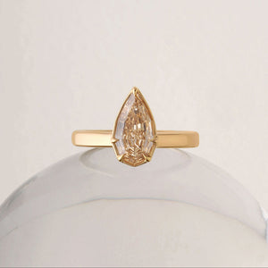1.76ct Champagne Geo Pear Step Cut 🇨🇦 <br><b> ATTIC </b>| Georgie Ring