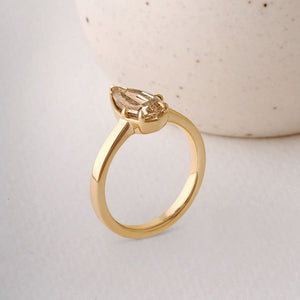 1.76ct Champagne Geo Pear Step Cut 🇨🇦 <br><b> ATTIC </b>| Georgie Ring