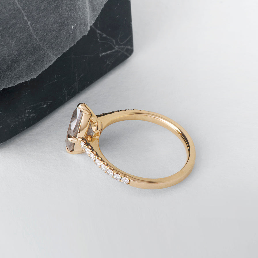 2.06ct Salt and Pepper Marquise Brilliant <br><b> ATTIC </b>| Nova Ring