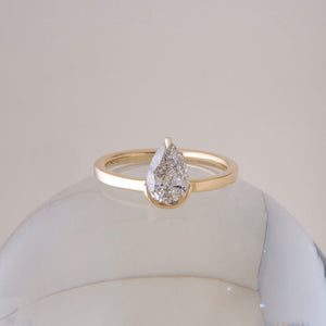 1.08ct Salt and Pepper Pear Brilliant <br> <b>ATTIC </b>| ATTIC Ring