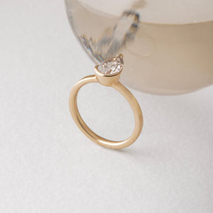 1.08ct Salt and Pepper Pear Brilliant <br> <b>ATTIC </b>| ATTIC Ring