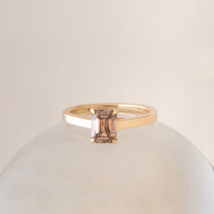 1.44ct Champagne Cut Corner Rectangle Step Cut <br><b> ATTIC </b>| Eddie Ring