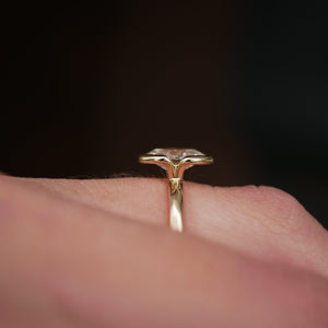 1.30ct Oval Brilliant <br><b> Emily Warden Designs </b>| Partial Bezel Ring