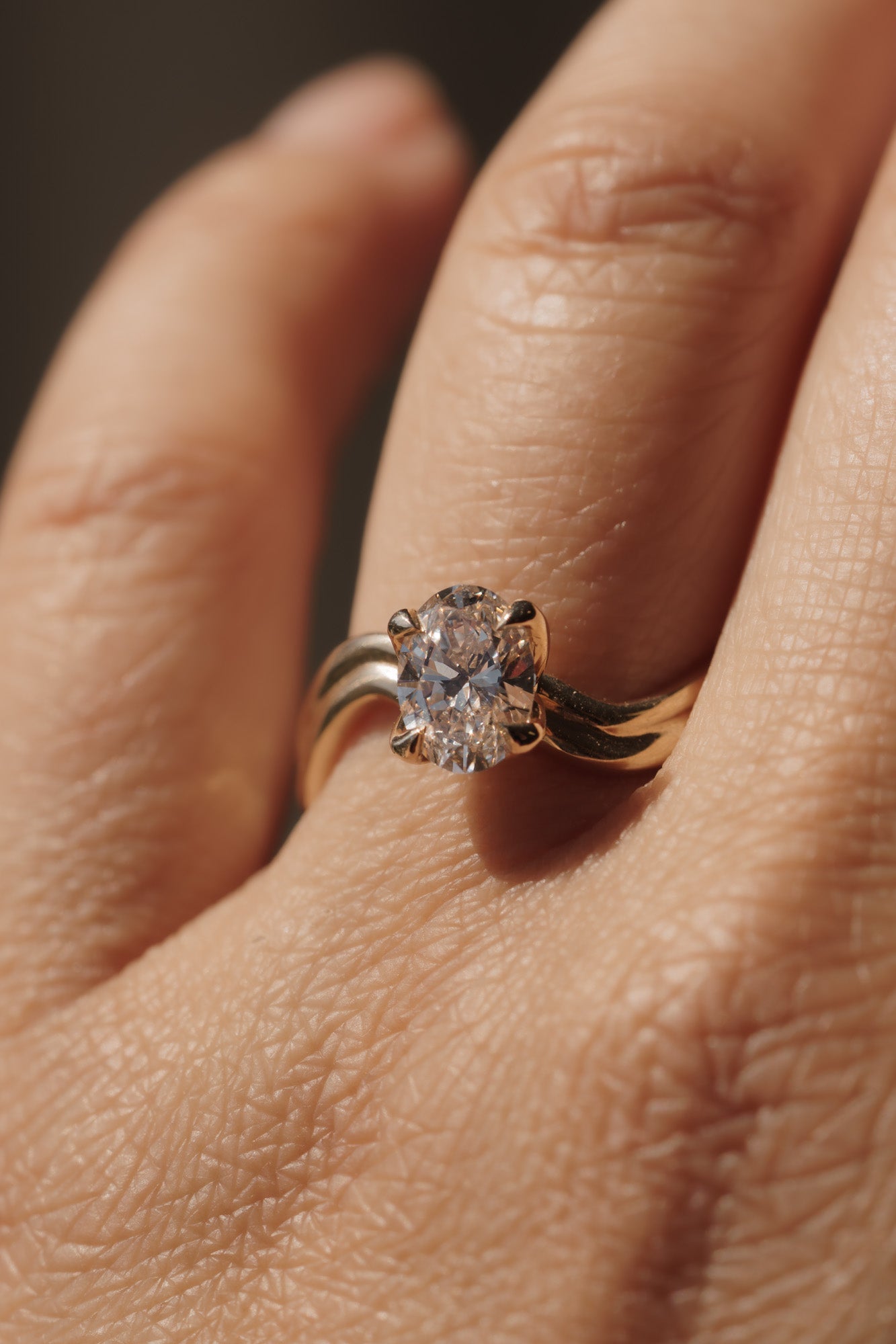 Foe & Dear - Leilani Ring - 1.05ct Champagne GIA Oval Brilliant Diamond