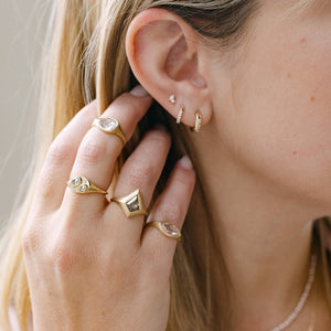 1.44ct Kite Rosecut <br><b> Emily Warden Designs </b>| Rustic Kite Diamond Signet