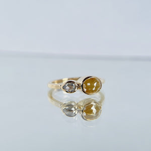 1.20cttw Oval and Pear Rosecuts <br><b> Jilian Maddin </b>| Aria Ring