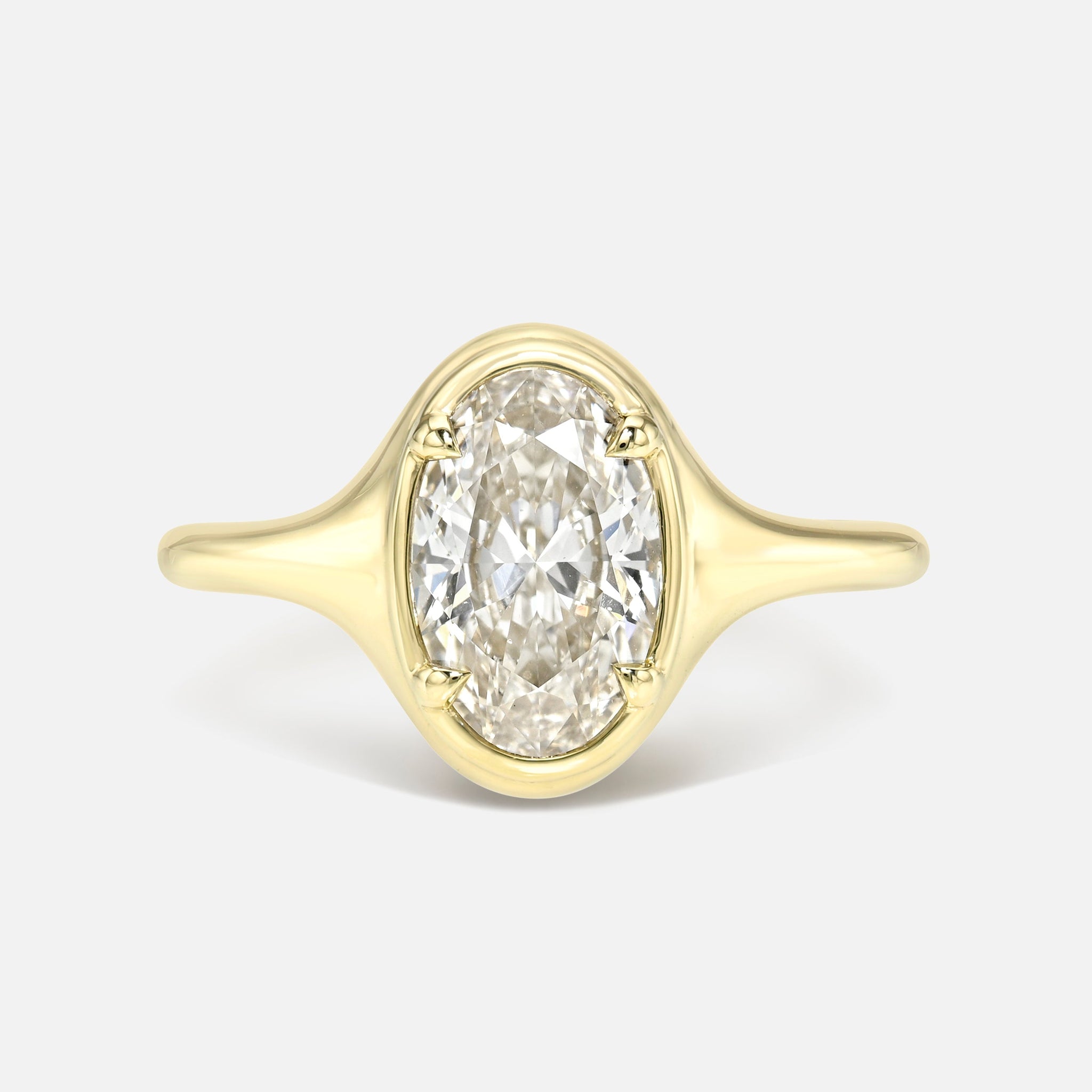 1.52ct Oval Brilliant <br><b> Maggi Simpkins </b> | Oval Skinny Signet Ring