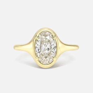 1.52ct Oval Brilliant <br><b> Maggi Simpkins </b> | Oval Skinny Signet Ring