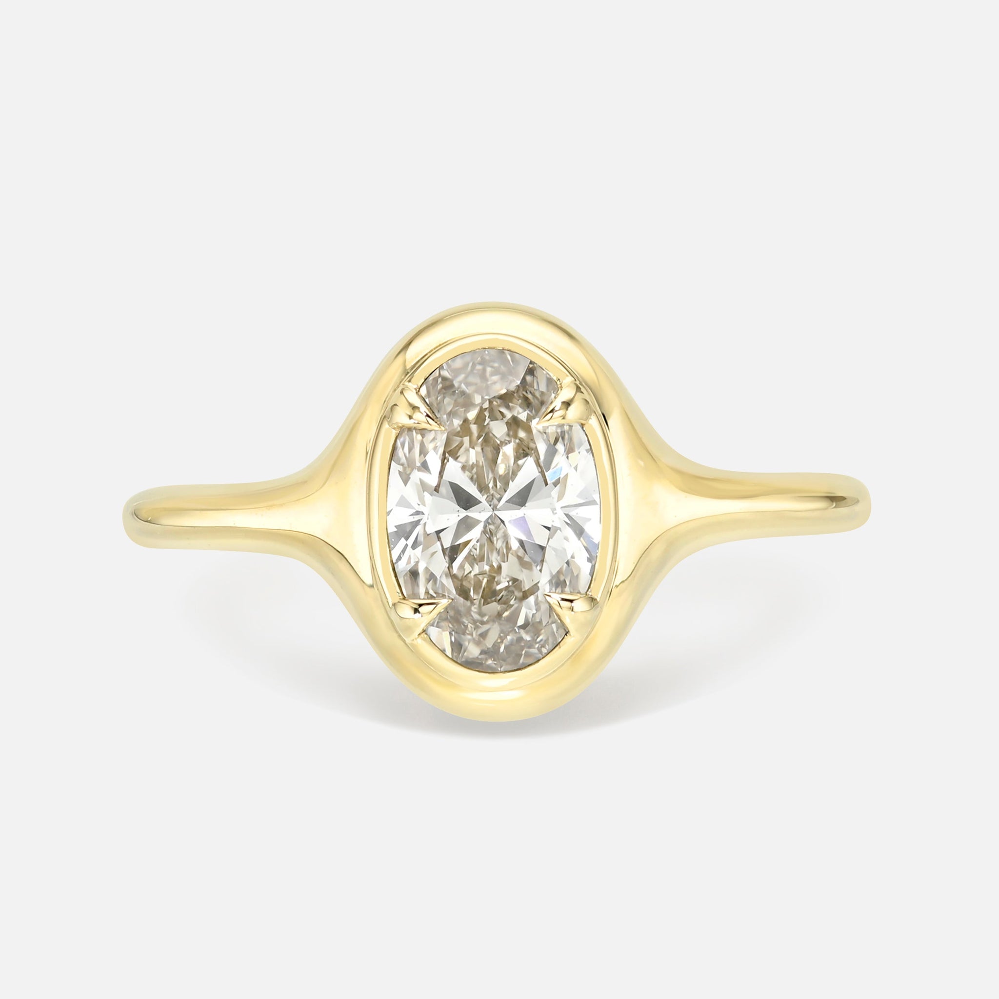 1.03ct Oval Brilliant <br><b> Maggi Simpkins </b> | Oval Skinny Signet Ring