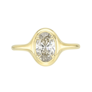1.03ct Oval Brilliant <br><b> Maggi Simpkins </b> | Oval Skinny Signet Ring