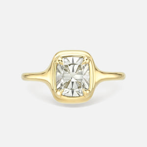 1.51ct Modern Antique Old Mine Cut <br><b> Maggi Simpkins </b> | Cushion Skinny Signet Ring
