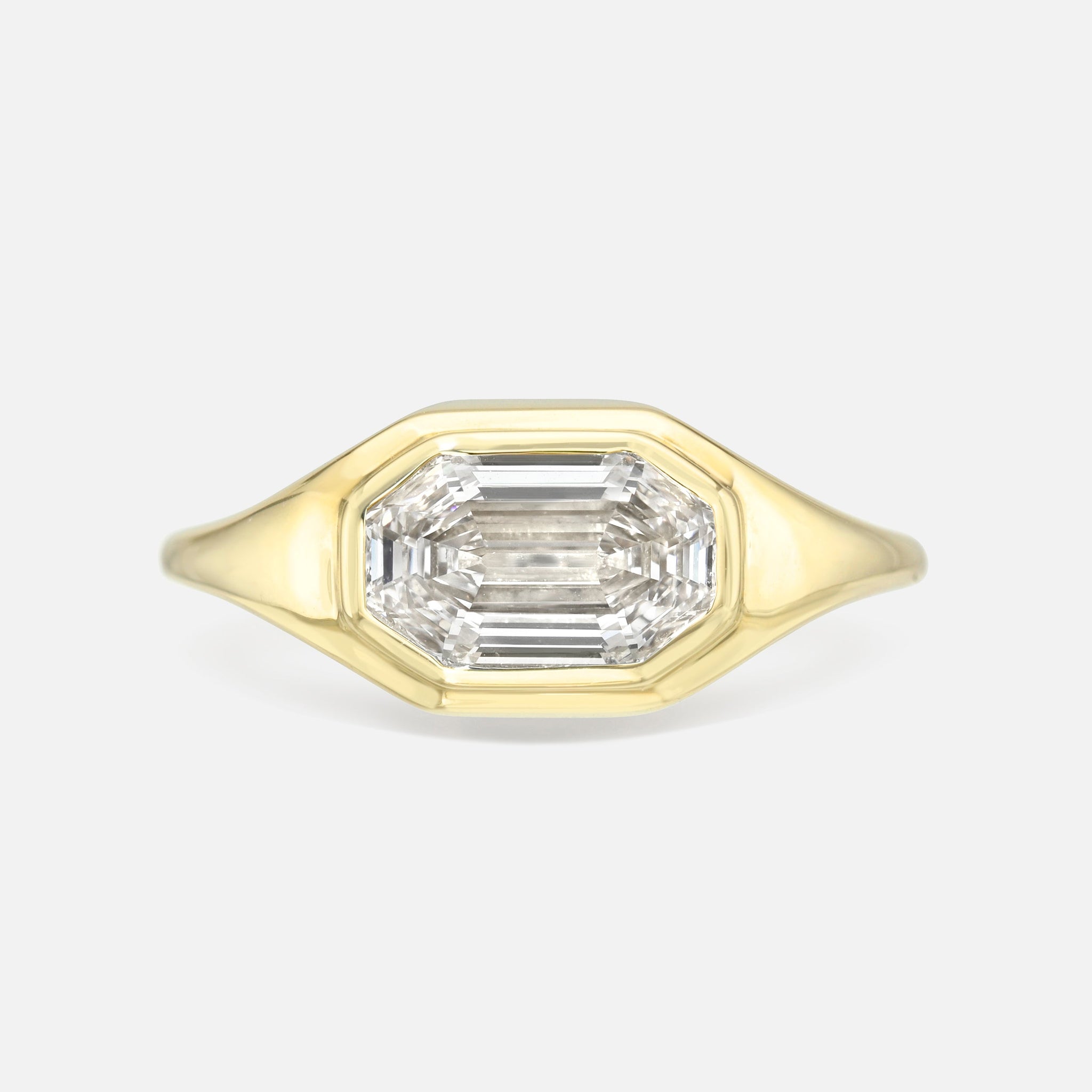 1.64ct Cut Corner Rectangle Step Cut <br><b> Maggi Simpkins </b> | Emerald Signet Ring