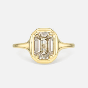 2.09ct Cut Corner Rectangle Step Cut <br><b> Maggi Simpkins </b> | Emerald Skinny Signet Ring