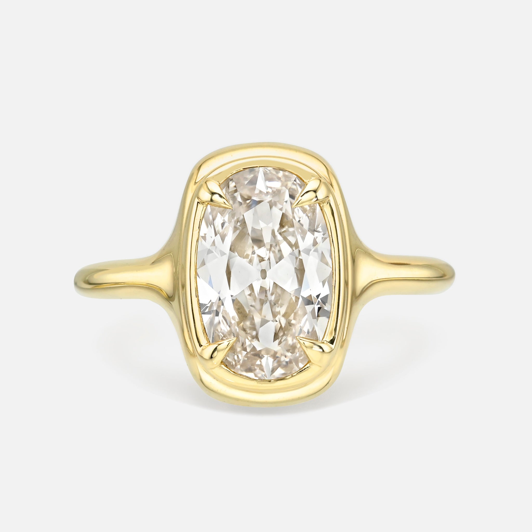 2.20ct Modern Antique Oval Brilliant <br><b> Maggi Simpkins </b> | Oval Skinny Signet Ring