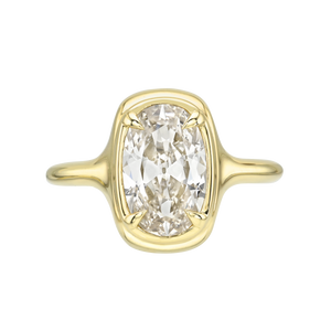2.20ct Modern Antique Oval Brilliant <br><b> Maggi Simpkins </b> | Oval Skinny Signet Ring