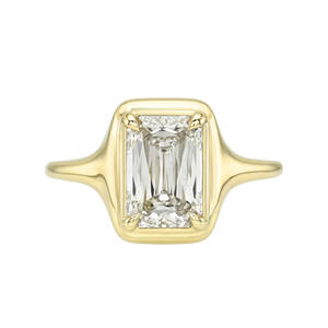 2.13ct Cut Corner Rectangle Brilliant <br><b> Maggi Simpkins </b> | Scissor Cut Skinny Signet Ring
