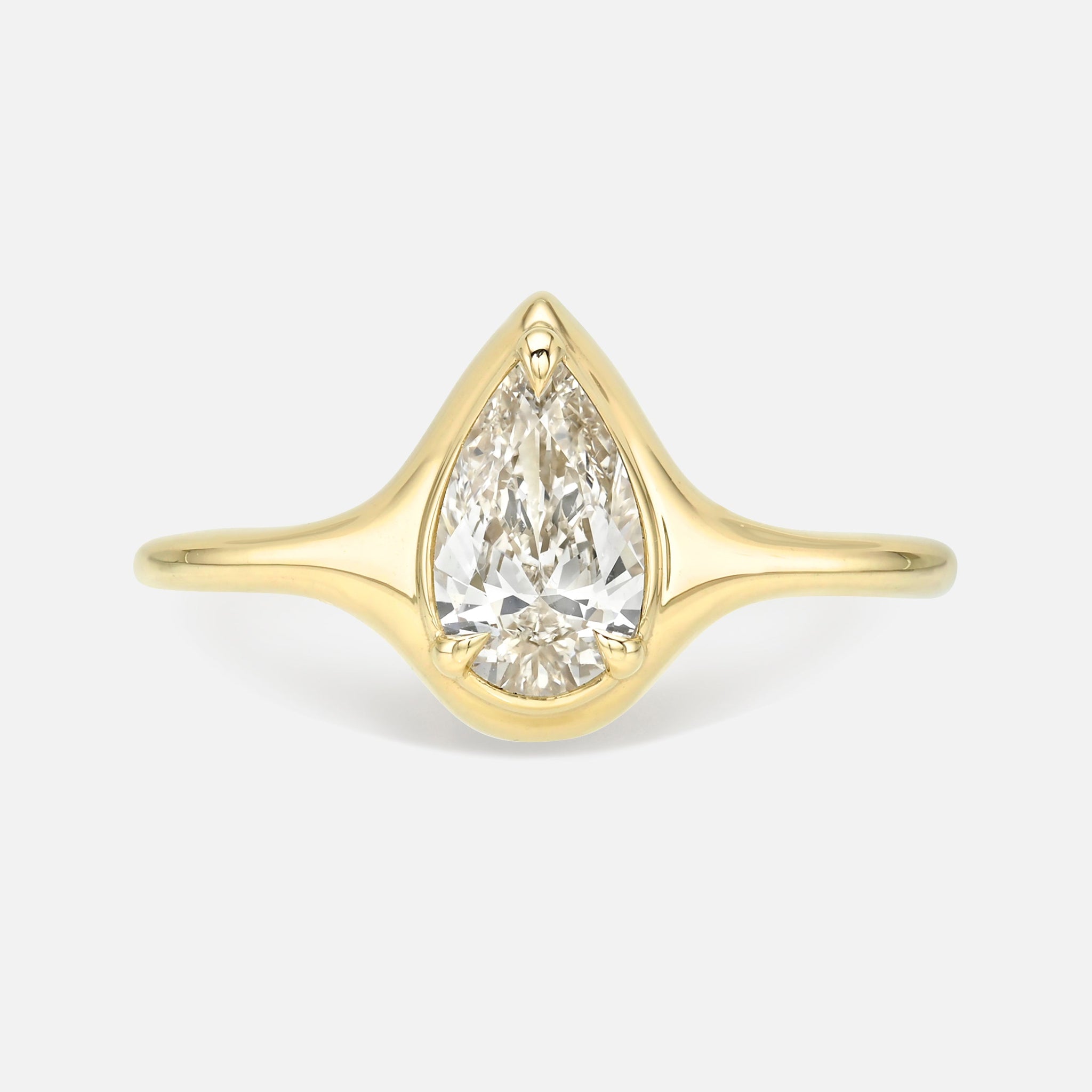 0.70ct Pear Brilliant <br><b> Maggi Simpkins </b> | Pear Skinny Signet Ring