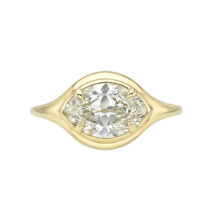 2.02ct Modern Antique Moval Brilliant <br><b> Maggi Simpkins </b> | Moval Skinny Signet Ring