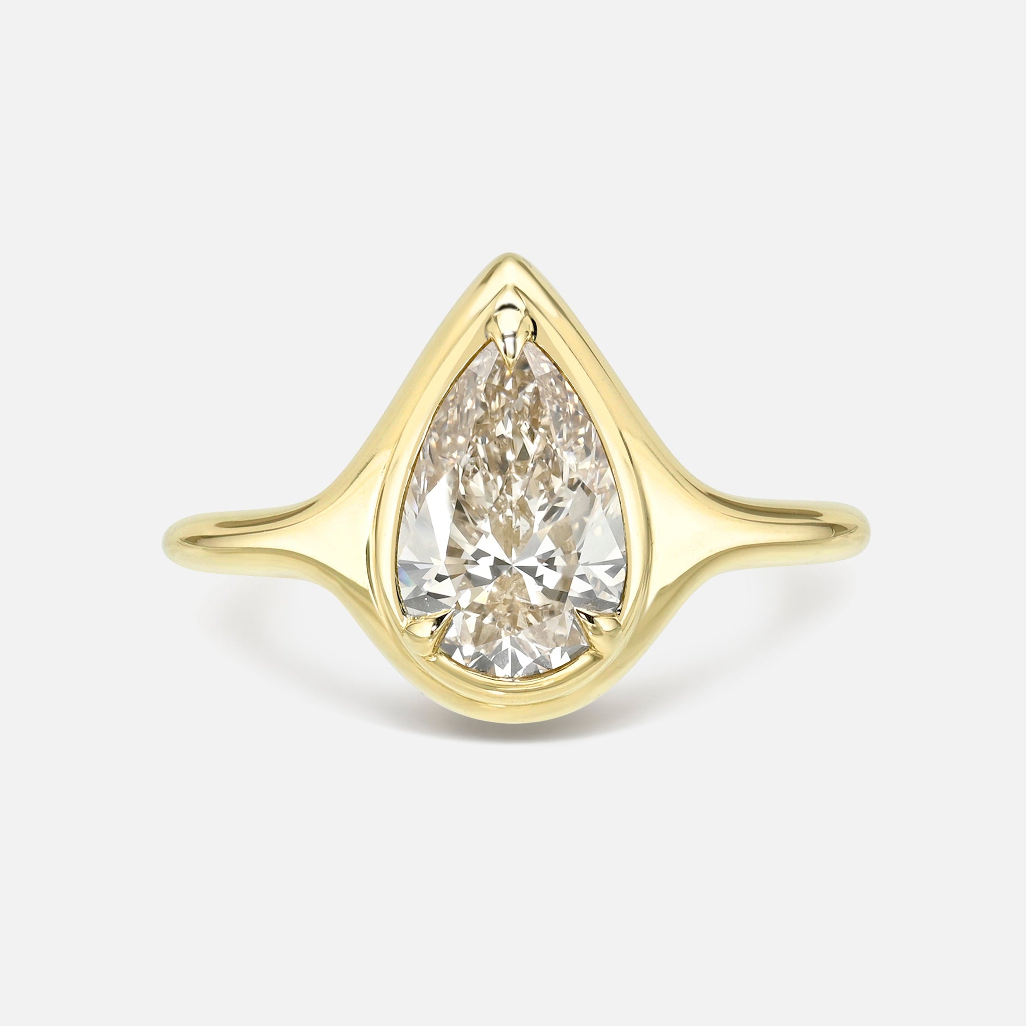 1.50ct Pear Brilliant <br><b> Maggi Simpkins </b> | Pear Skinny Signet Ring