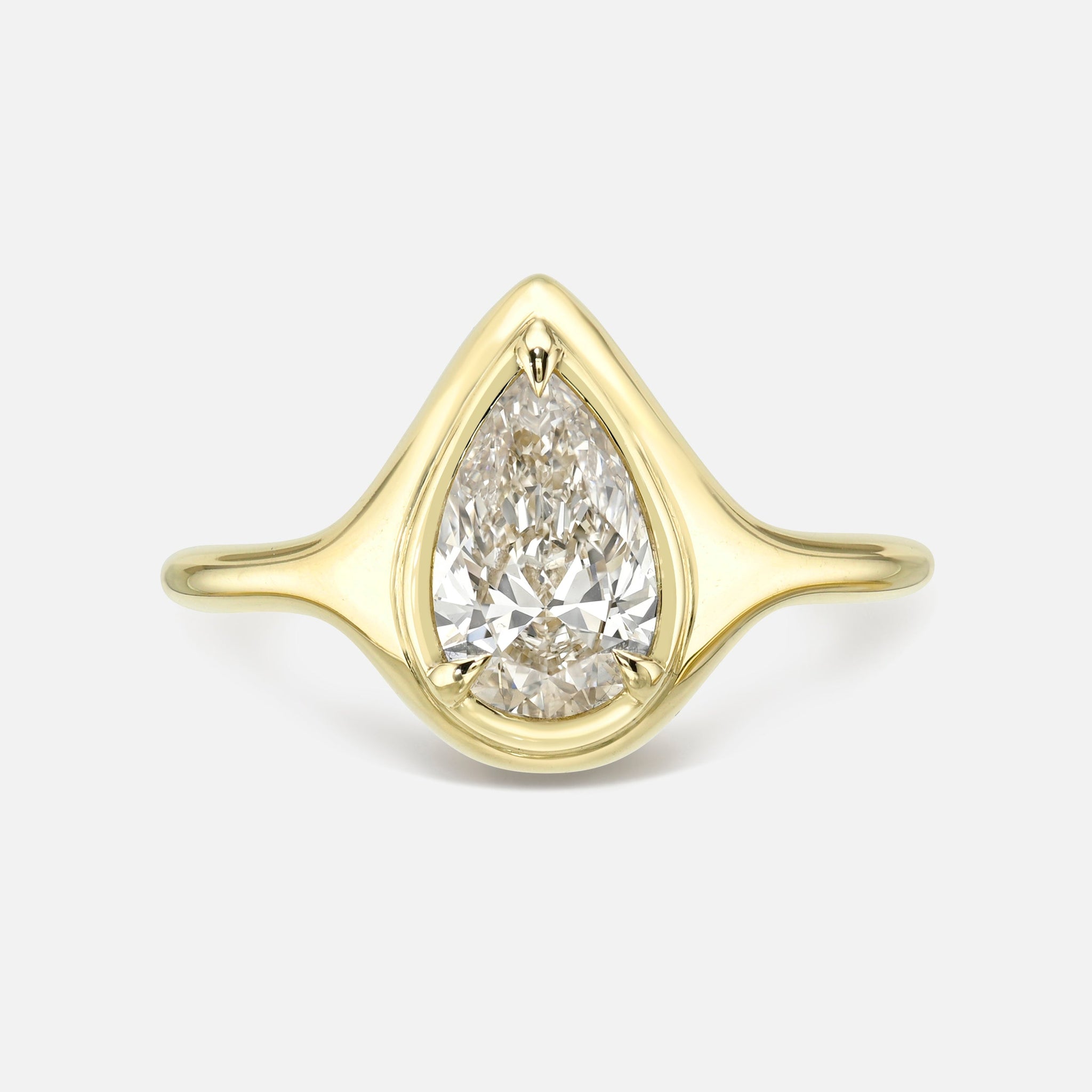1.01ct Pear Brilliant <br><b> Maggi Simpkins </b> | Pear Skinny Signet Ring