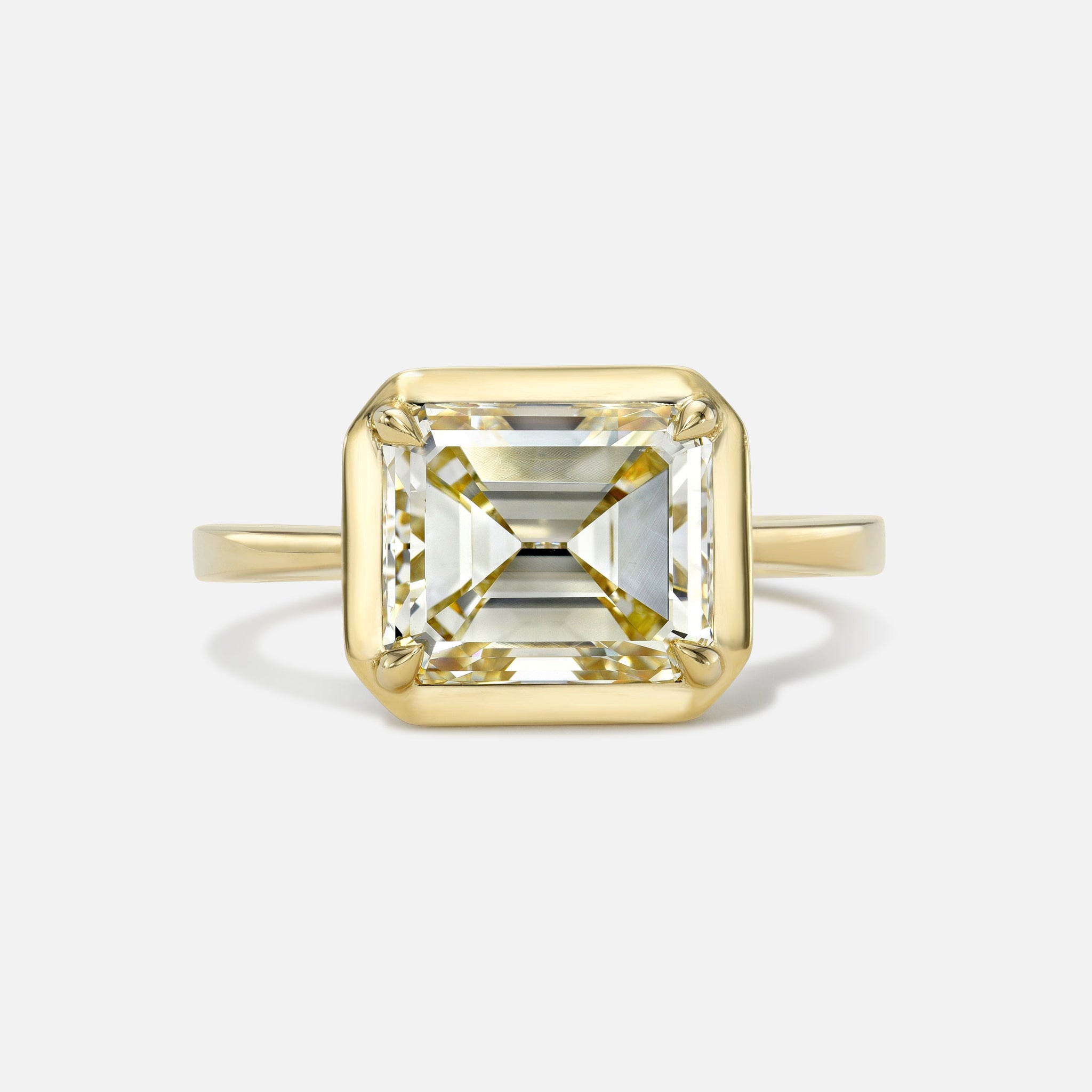 3.27ct Antique Cut Corner Rectangle Step Cut <br><b> Maggi Simpkins </b> | Emerald Solitaire Ring